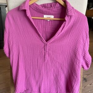 XiRENA Fuchsia Button Down Shirt